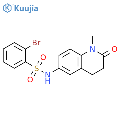 2-bromo-N-(1-methyl-2-oxo-1,2,3,4-tetrahydroquinolin-6-yl)benzene-1-sulfonamide structure