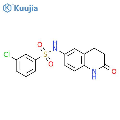 3-chloro-N-(2-oxo-1,2,3,4-tetrahydroquinolin-6-yl)benzene-1-sulfonamide structure