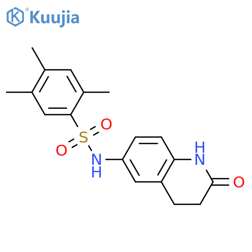 2,4,5-trimethyl-N-(2-oxo-1,2,3,4-tetrahydroquinolin-6-yl)benzene-1-sulfonamide structure