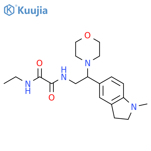 N-ethyl-N'-2-(1-methyl-2,3-dihydro-1H-indol-5-yl)-2-(morpholin-4-yl)ethylethanediamide structure