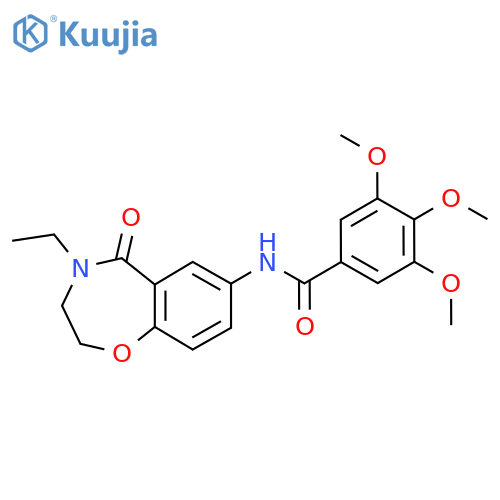 N-(4-ethyl-5-oxo-2,3,4,5-tetrahydro-1,4-benzoxazepin-7-yl)-3,4,5-trimethoxybenzamide structure