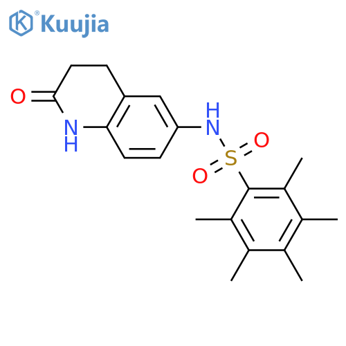 2,3,4,5,6-pentamethyl-N-(2-oxo-1,2,3,4-tetrahydroquinolin-6-yl)benzene-1-sulfonamide structure