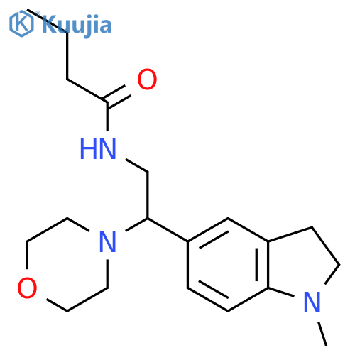 N-2-(1-methyl-2,3-dihydro-1H-indol-5-yl)-2-(morpholin-4-yl)ethylbutanamide structure
