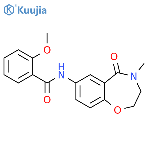 2-methoxy-N-(4-methyl-5-oxo-2,3,4,5-tetrahydro-1,4-benzoxazepin-7-yl)benzamide structure