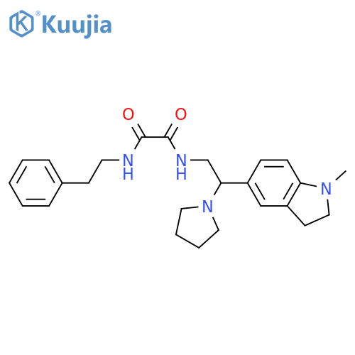 N-2-(1-methyl-2,3-dihydro-1H-indol-5-yl)-2-(pyrrolidin-1-yl)ethyl-N'-(2-phenylethyl)ethanediamide structure