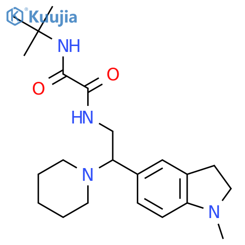 N-tert-butyl-N'-2-(1-methyl-2,3-dihydro-1H-indol-5-yl)-2-(piperidin-1-yl)ethylethanediamide structure