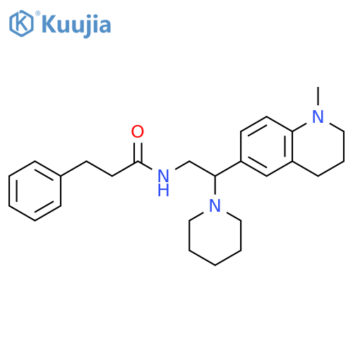 N-2-(1-methyl-1,2,3,4-tetrahydroquinolin-6-yl)-2-(piperidin-1-yl)ethyl-3-phenylpropanamide structure