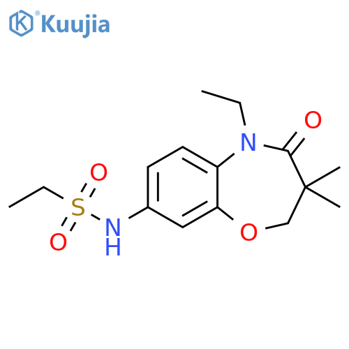 N-(5-ethyl-3,3-dimethyl-4-oxo-2,3,4,5-tetrahydro-1,5-benzoxazepin-8-yl)ethane-1-sulfonamide structure