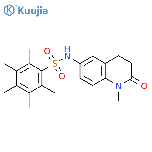 2,3,4,5,6-pentamethyl-N-(1-methyl-2-oxo-1,2,3,4-tetrahydroquinolin-6-yl)benzene-1-sulfonamide structure