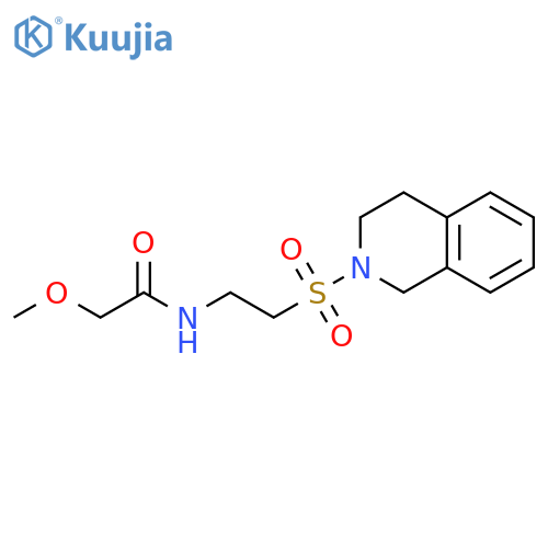 2-methoxy-N-2-(1,2,3,4-tetrahydroisoquinoline-2-sulfonyl)ethylacetamide structure