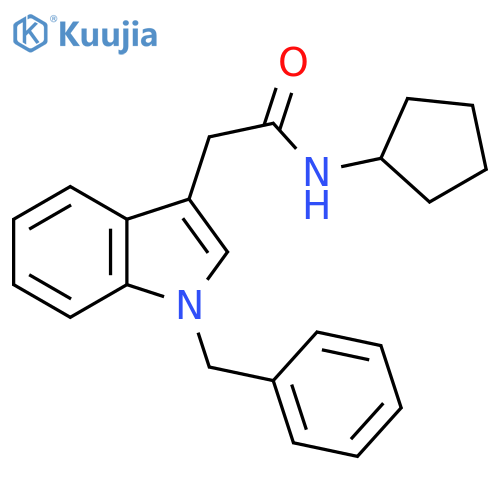 2-(1-benzyl-1H-indol-3-yl)-N-cyclopentylacetamide structure