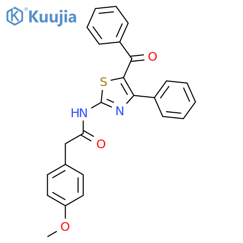 N-(5-benzoyl-4-phenylthiazol-2-yl)-2-(4-methoxyphenyl)acetamide structure