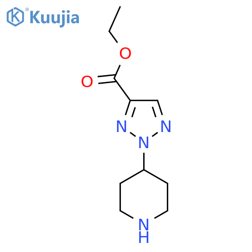 ethyl 2-(piperidin-4-yl)-2H-1,2,3-triazole-4-carboxylate structure