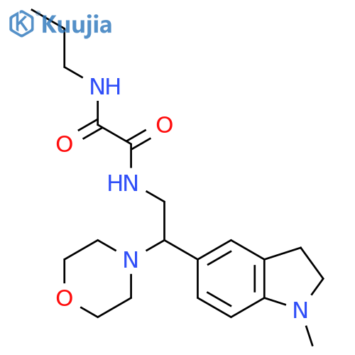 N'-2-(1-methyl-2,3-dihydro-1H-indol-5-yl)-2-(morpholin-4-yl)ethyl-N-propylethanediamide structure