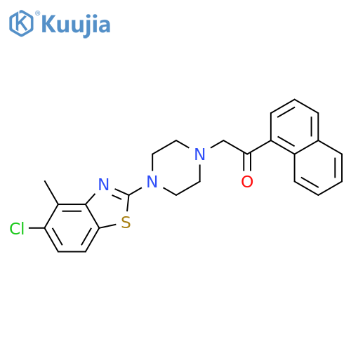 1-4-(5-chloro-4-methyl-1,3-benzothiazol-2-yl)piperazin-1-yl-2-(naphthalen-1-yl)ethan-1-one structure