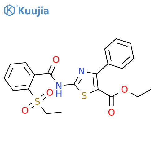 ethyl 2-2-(ethanesulfonyl)benzamido-4-phenyl-1,3-thiazole-5-carboxylate structure