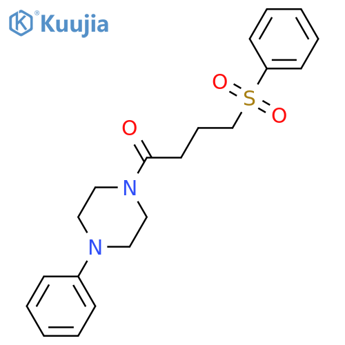 4-(benzenesulfonyl)-1-(4-phenylpiperazin-1-yl)butan-1-one structure