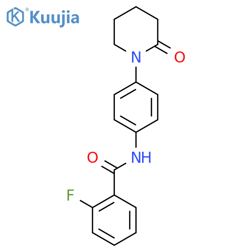 2-fluoro-N-4-(2-oxopiperidin-1-yl)phenylbenzamide structure