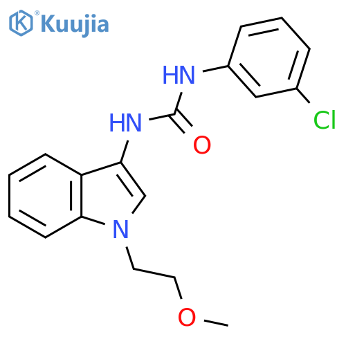 1-(3-chlorophenyl)-3-1-(2-methoxyethyl)-1H-indol-3-ylurea structure