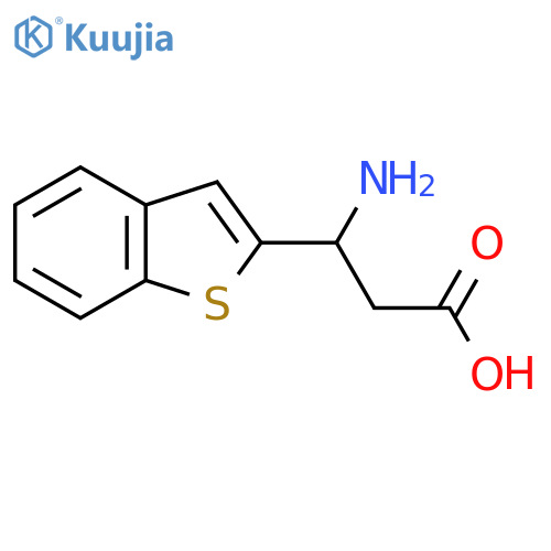 3-amino-3-(1-benzothiophen-2-yl)propanoic acid structure