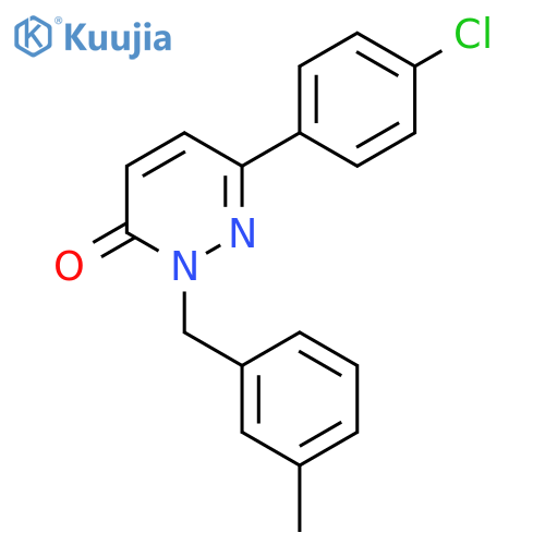 6-(4-chlorophenyl)-2-(3-methylphenyl)methyl-2,3-dihydropyridazin-3-one structure