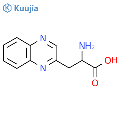 2-amino-3-(quinoxalin-2-yl)propanoic acid structure