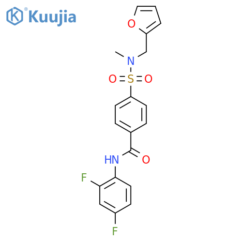 N-(2,4-difluorophenyl)-4-{(furan-2-yl)methyl(methyl)sulfamoyl}benzamide structure