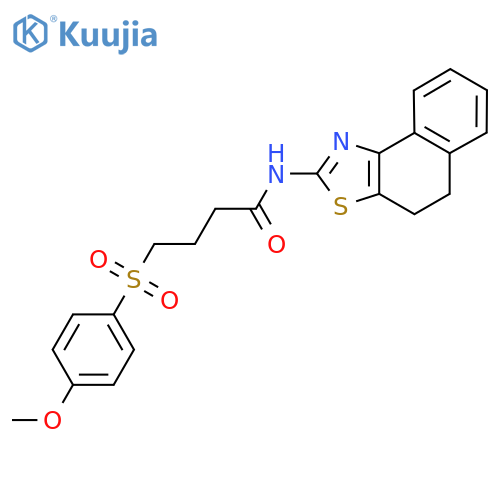 4-(4-methoxybenzenesulfonyl)-N-{4H,5H-naphtho1,2-d1,3thiazol-2-yl}butanamide structure