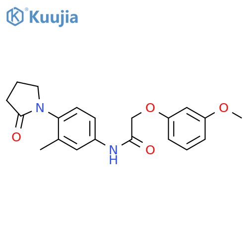 2-(3-methoxyphenoxy)-N-3-methyl-4-(2-oxopyrrolidin-1-yl)phenylacetamide structure
