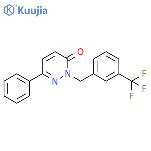 6-phenyl-2-{3-(trifluoromethyl)phenylmethyl}-2,3-dihydropyridazin-3-one structure