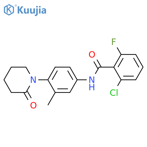 2-chloro-6-fluoro-N-3-methyl-4-(2-oxopiperidin-1-yl)phenylbenzamide structure