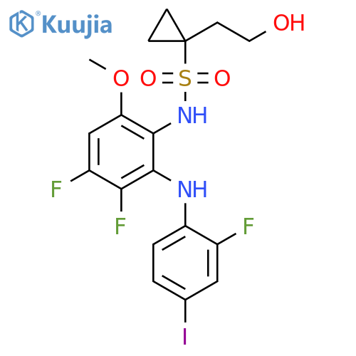 Cyclopropanesulfonamide, N-[3,4-difluoro-2-[(2-fluoro-4-iodophenyl)amino]-6-methoxyphenyl]-1-(2-hydroxyethyl)- structure
