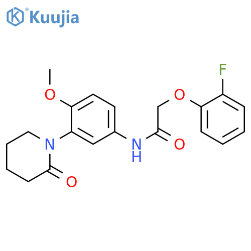 2-(2-fluorophenoxy)-N-4-methoxy-3-(2-oxopiperidin-1-yl)phenylacetamide structure