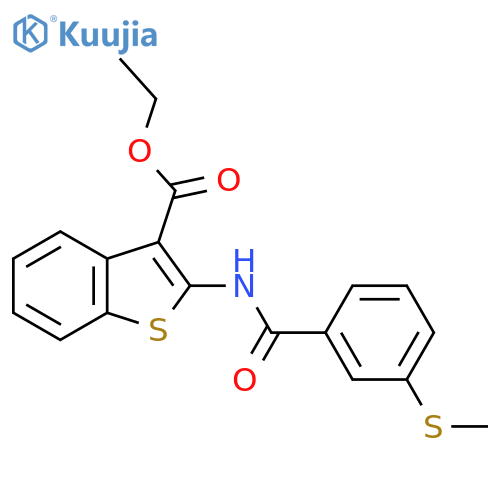 ethyl 2-3-(methylsulfanyl)benzamido-1-benzothiophene-3-carboxylate structure