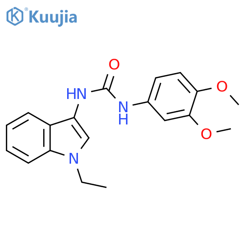 1-(3,4-dimethoxyphenyl)-3-(1-ethyl-1H-indol-3-yl)urea structure