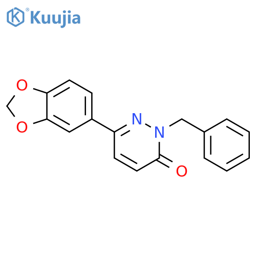 6-(2H-1,3-benzodioxol-5-yl)-2-benzyl-2,3-dihydropyridazin-3-one structure