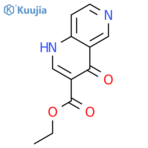 ethyl 4-oxo-1,4-dihydro-1,6-naphthyridine-3-carboxylate structure