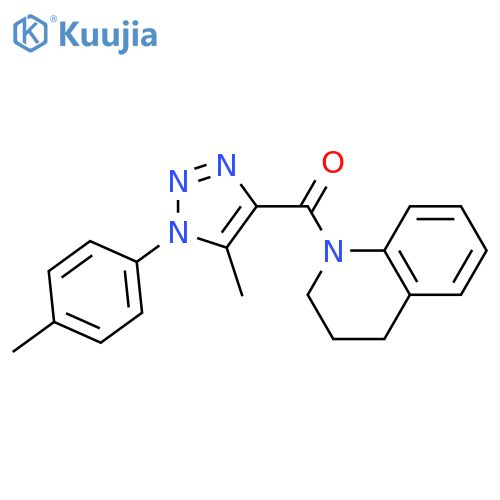 1-5-methyl-1-(4-methylphenyl)-1H-1,2,3-triazole-4-carbonyl-1,2,3,4-tetrahydroquinoline structure
