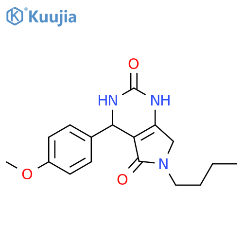 6-butyl-4-(4-methoxyphenyl)-1H,2H,3H,4H,5H,6H,7H-pyrrolo3,4-dpyrimidine-2,5-dione structure