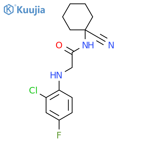 2-[(2-chloro-4-fluorophenyl)amino]-N-(1-cyanocyclohexyl)acetamide structure