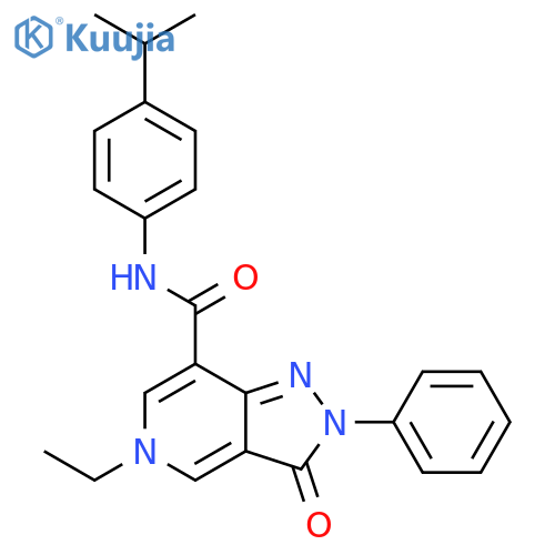 5-ethyl-3-oxo-2-phenyl-N-4-(propan-2-yl)phenyl-2H,3H,5H-pyrazolo4,3-cpyridine-7-carboxamide structure