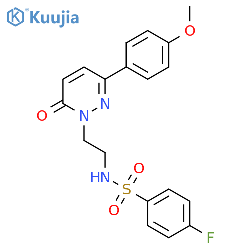 4-fluoro-N-{2-3-(4-methoxyphenyl)-6-oxo-1,6-dihydropyridazin-1-ylethyl}benzene-1-sulfonamide structure