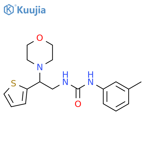 1-(3-methylphenyl)-3-2-(morpholin-4-yl)-2-(thiophen-2-yl)ethylurea structure