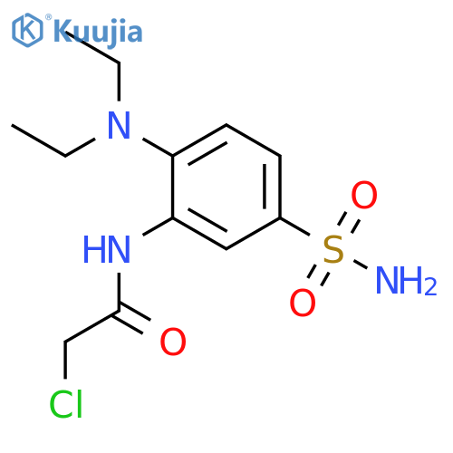 2-chloro-N-2-(diethylamino)-5-sulfamoylphenylacetamide structure