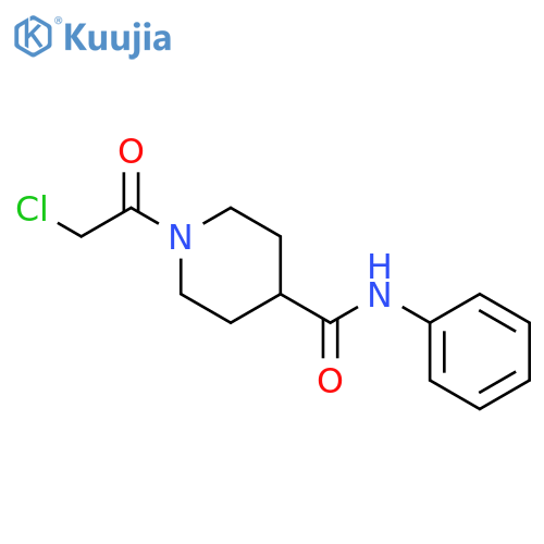 1-(2-Chloroacetyl)-N-phenylpiperidine-4-carboxamide structure