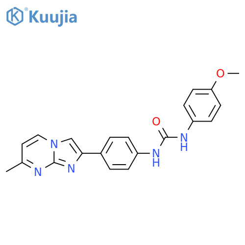 1-(4-methoxyphenyl)-3-(4-{7-methylimidazo1,2-apyrimidin-2-yl}phenyl)urea structure