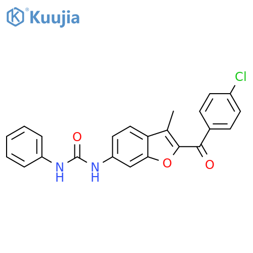 3-2-(4-chlorobenzoyl)-3-methyl-1-benzofuran-6-yl-1-phenylurea structure