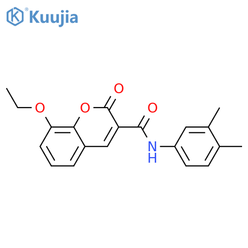 N-(3,4-dimethylphenyl)-8-ethoxy-2-oxo-2H-chromene-3-carboxamide structure