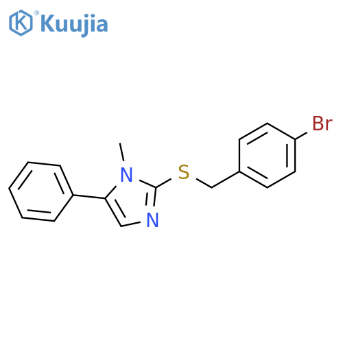 2-{(4-bromophenyl)methylsulfanyl}-1-methyl-5-phenyl-1H-imidazole structure