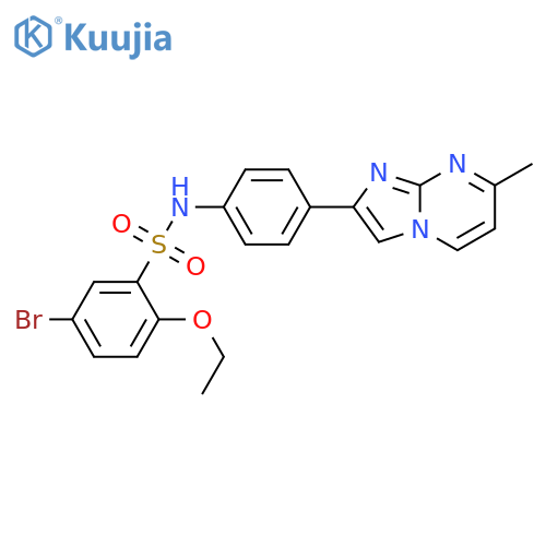 5-bromo-2-ethoxy-N-(4-{7-methylimidazo1,2-apyrimidin-2-yl}phenyl)benzene-1-sulfonamide structure